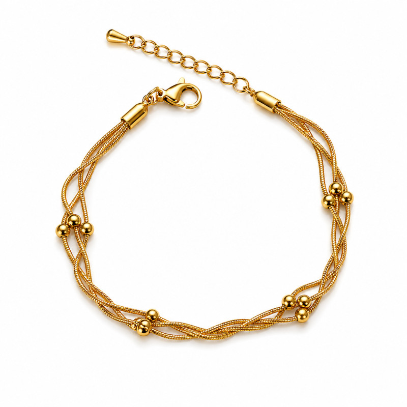 Bransoletka Triade pozłacana 14k