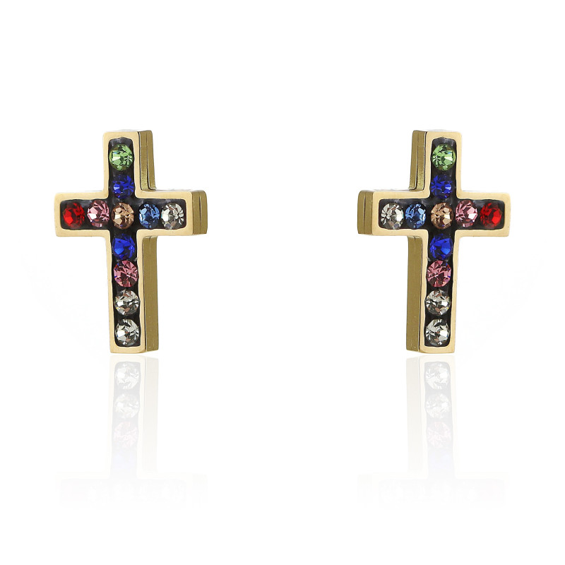 Kolczyki pozłacane VividCross