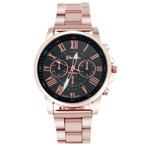 Zdjęcie produktu ZEGAREK GENEVA BRANSOLETA złota tarcza czarna