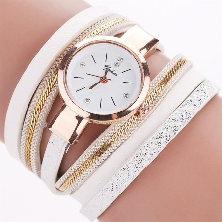 Zdjęcie zegarek bransoletka Pallas oplatany biały
