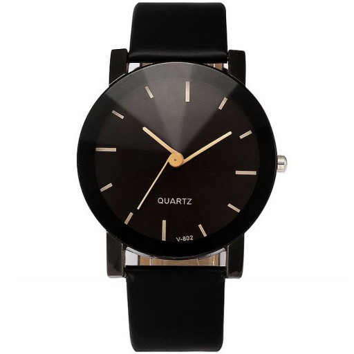 Zegarek skórzany Circle czarny