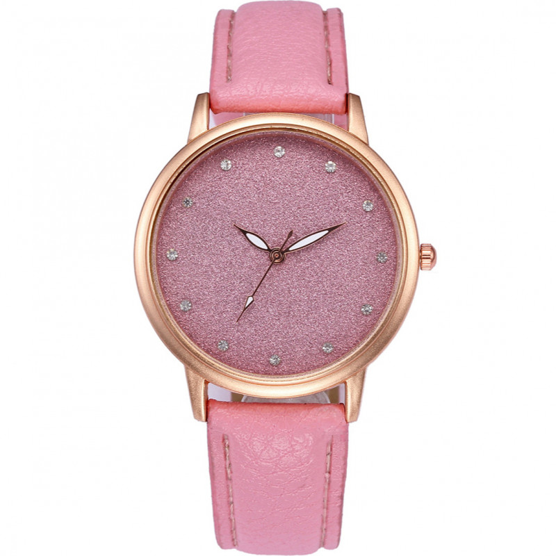 Zegarek skórzany Shiner różowy
