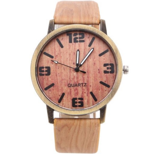 Zegarek skórzany Drwal beżowy