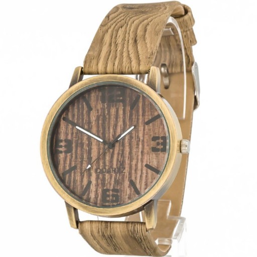 Zegarek skórzany Drwal brązowy