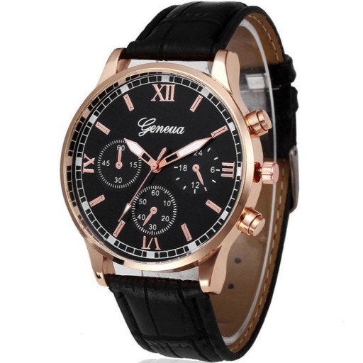 Zegarek skórzany Marbal czarny